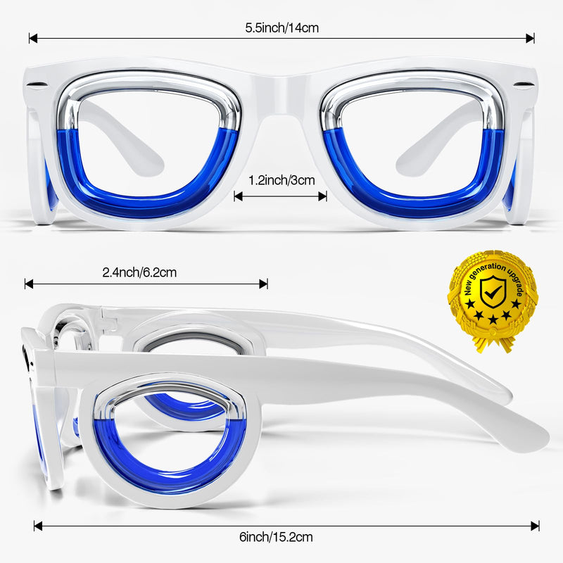 Hion 2 Pairs Adult Anti-Motion Sickness Smart Glasses — Ultra-Light, Travel-Ready Nausea Relief (White + Pink)