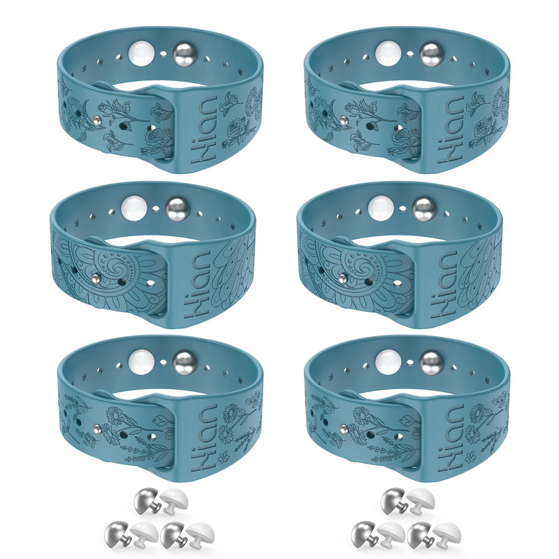 Hion Motion Sickness Bracelets – 3 Pairs Blue Sea Sickness Wristbands | Acupressure Nausea Bands