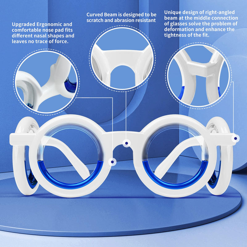 Hion Motion Sickness Glasses - Ultra-Light No-Lens Travel Relief (Violet, 1 Pair)