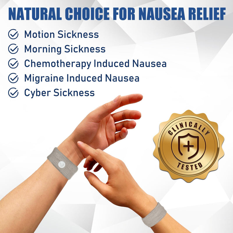 Hionfurt Motion Sickness Bands – 5 Pairs Nausea Relief Wristbands for Car, Sea & Air Sickness