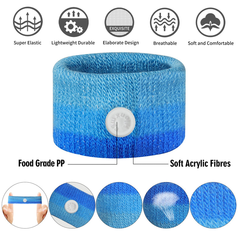 HIONXMGA 2 Pairs Motion Sickness Bands – Natural Nausea Relief, Acupressure Wristbands for Travel