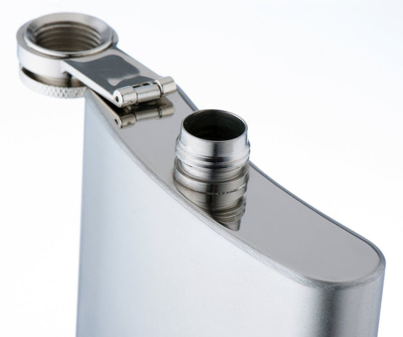 Engraved Hip Flask - Stainless Steel Curved Flask With Gift Box & Funnel Included
