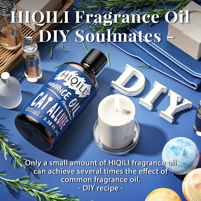 HIQILI Cat Allure Essential Oil 100ml | Fresh Fragrance for Aromatherapy, Diffusers, Candles & Soap