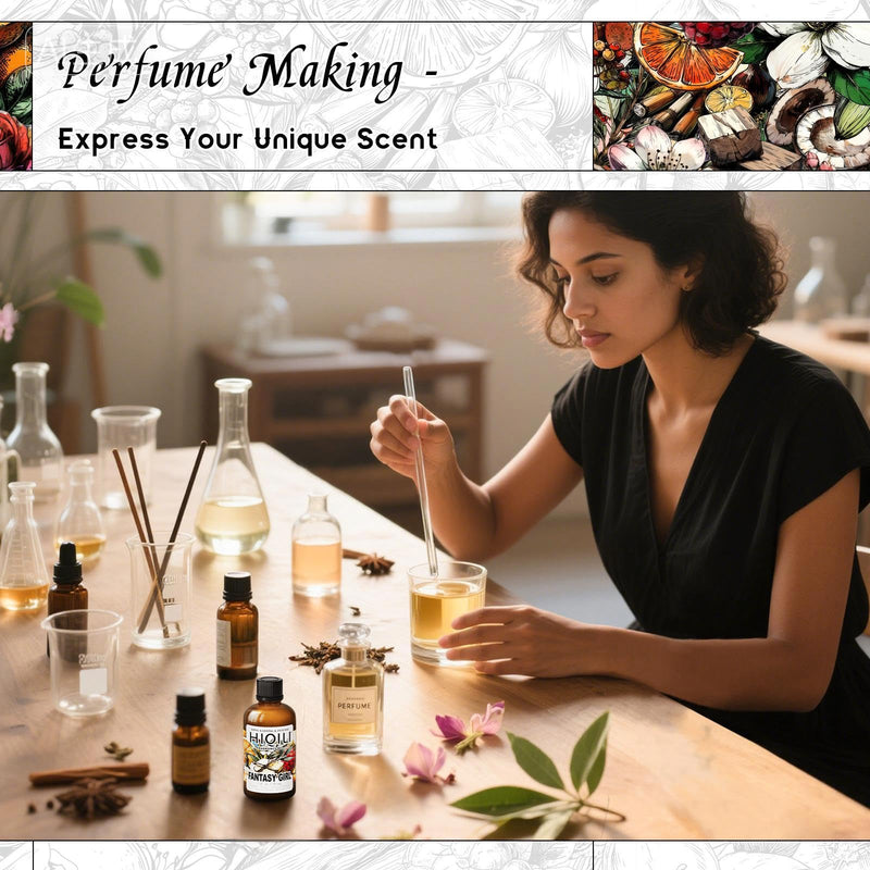 HIQILI Fantasy Girl Fragrance Oil – Praline & Pomelo for Candle & Perfume Making (1 Fl Oz)