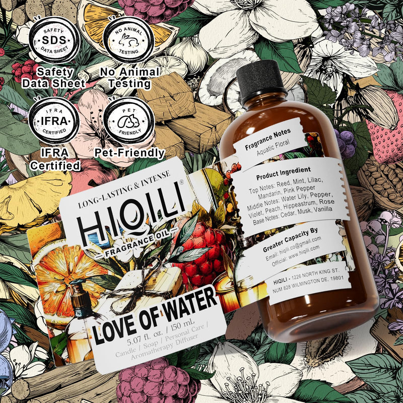 HIQILI Love of Water Fragrance Oil for Aromatherapy Diffuser – Inspired by Kenz. o's L'Eau – 5.07 Fl Oz