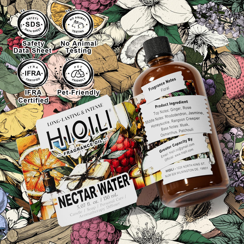 HIQILI Nectar Water Fragrance Oil – Jasmine & Osmanthus, 5.07 Fl Oz