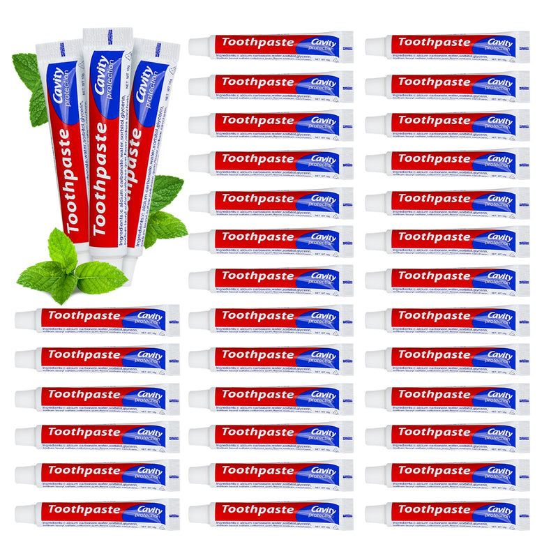 HOIQIRY 200 Travel Size Toothpaste Tubes – Mint 0.35 oz (10 g) Bulk