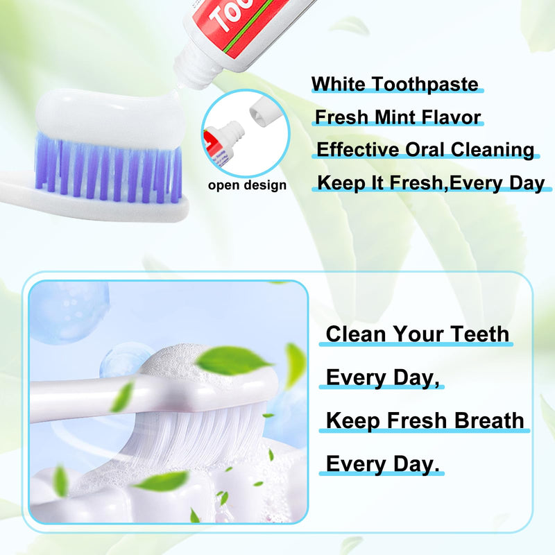 HOIQIRY 200 Travel Size Toothpaste Tubes – Mint 0.35 oz (10 g) Bulk
