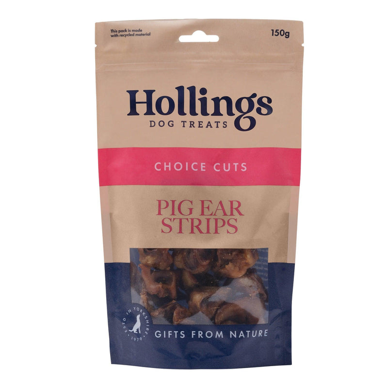 Hollings Pigs Ear Strips 150g - Case of 8