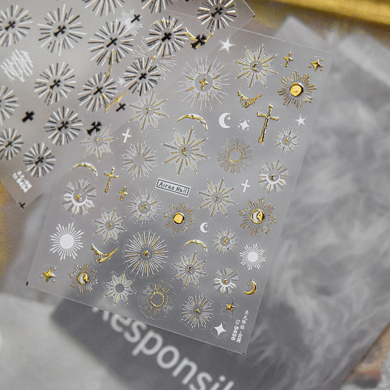 Hello Claws | Holy Light Gold Nail Deco Sticker