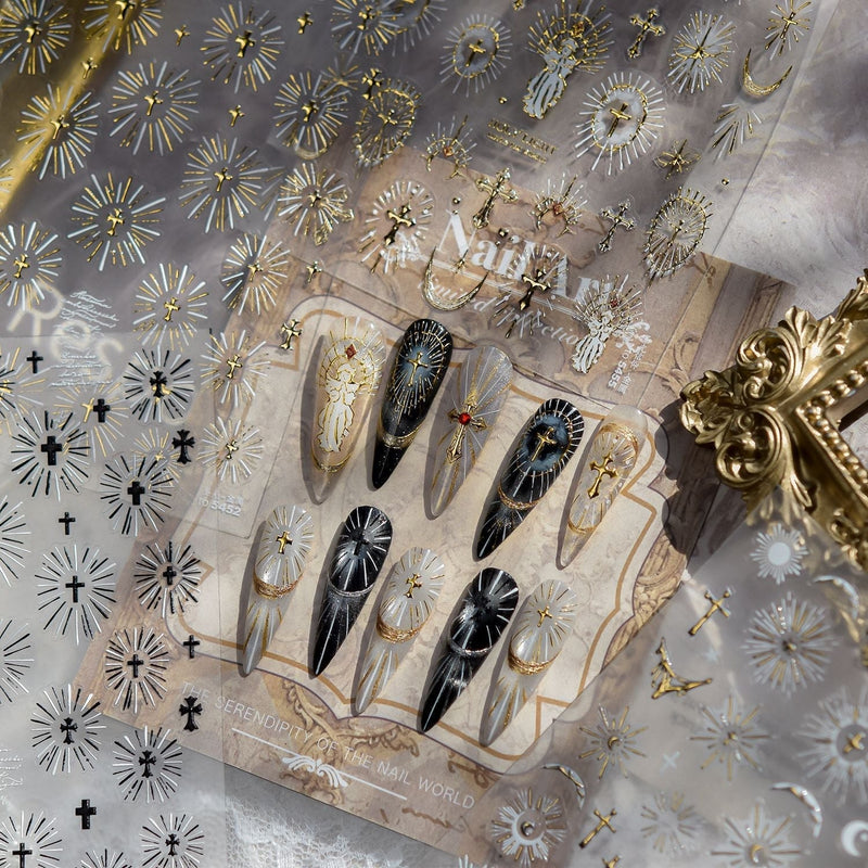 Hello Claws | Holy Light Gold Nail Deco Sticker