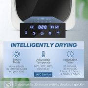 HOMCOM 4kg 800W Vented Tumble Dryer with Deodorize, Smart Mode - InStock