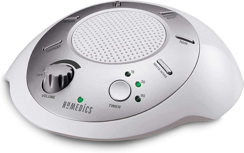 Homedics SoundSleep White Noise Machine – Portable Travel Companion with 6 Sounds