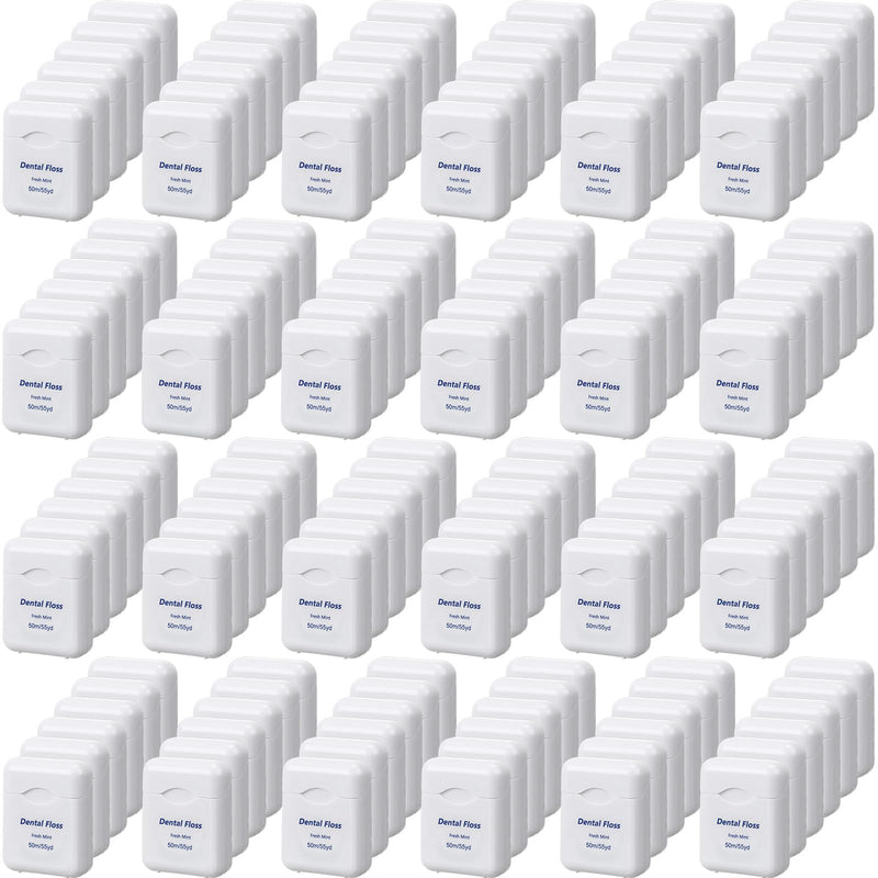 Honeydak 150 Pack Mint Dental Floss Bulk 50m Travel Floss for Teeth & Gums (White)