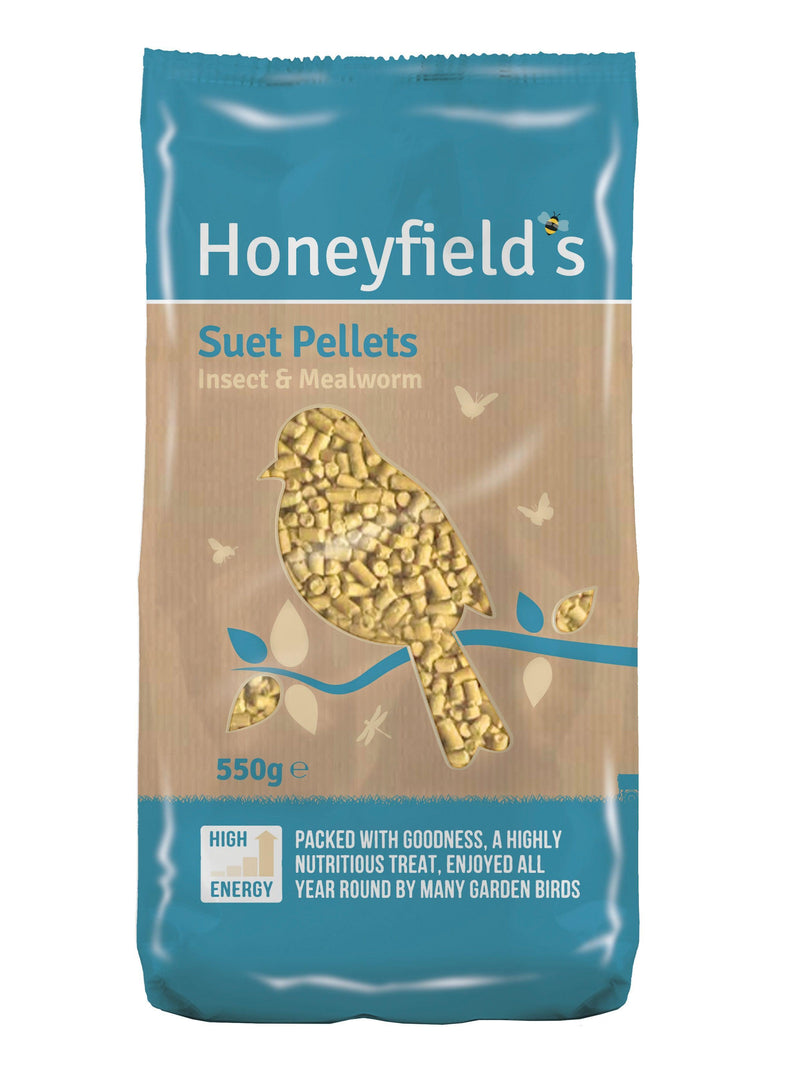 Honeyfields Mealworm and Insect Suet Pellets 550g - Case of 8