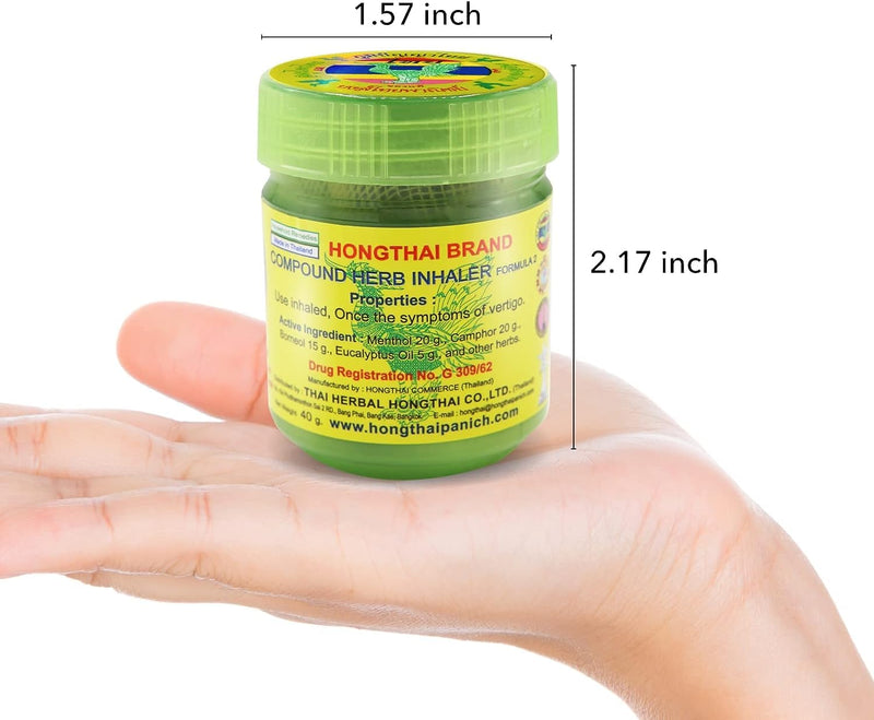 HONG THAI Compound Thai Herb Inhalant 10g Pack of 2 – Mood Enhancer & Relaxing Aroma