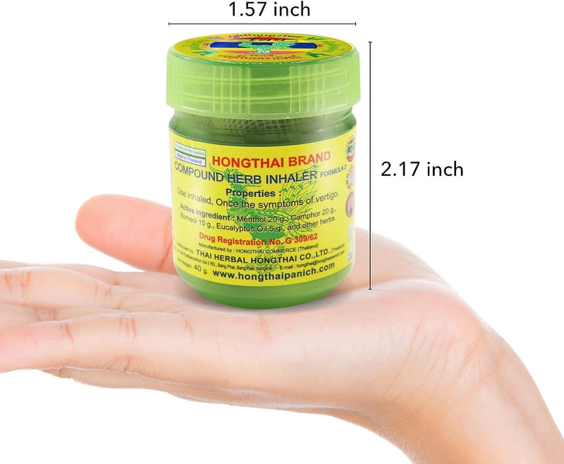 HONG THAI Traditional Thai Herbal Inhaler - Pack of 3 | Aromatherapy Nasal Inhalers