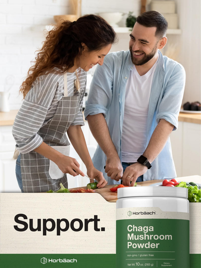 Horbäach Chaga Mushroom Powder – 10 oz | Vegan, Non-GMO & Gluten Free