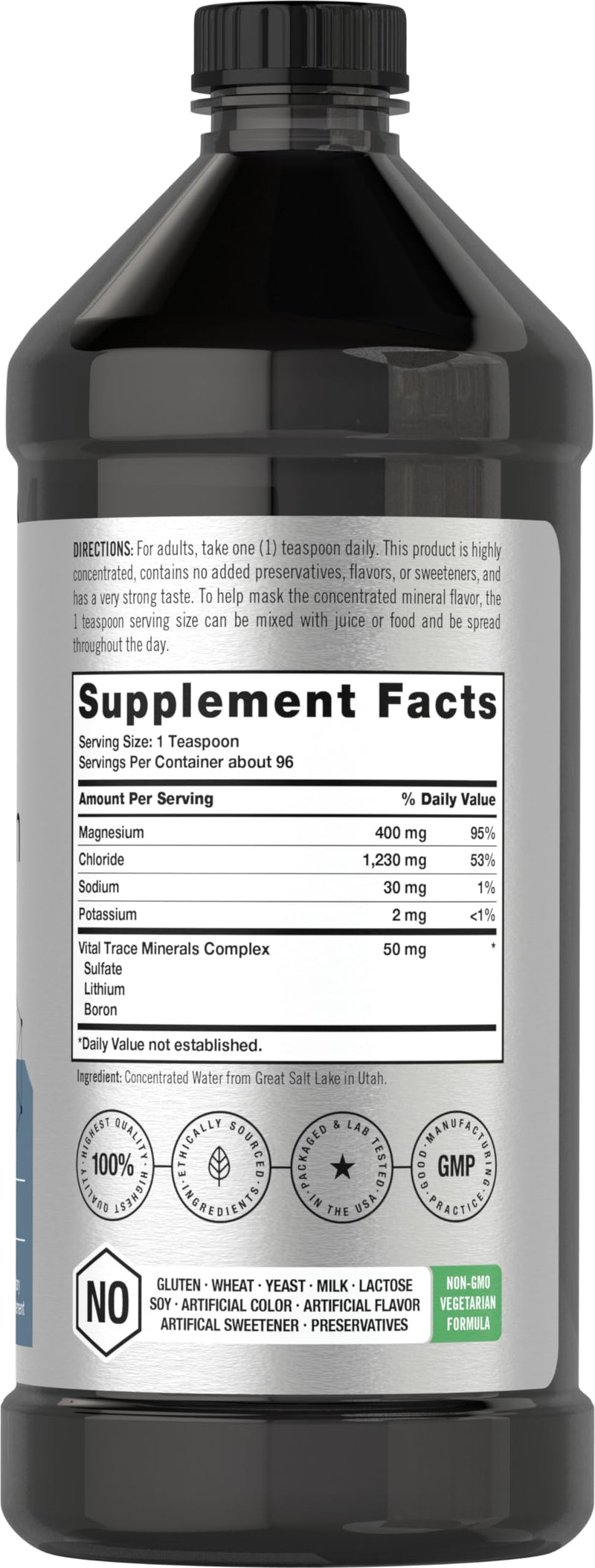 Horbaach Liquid Magnesium 16 fl oz | Vital Trace Minerals Complex | Vegetarian, Non-GMO & Gluten Free