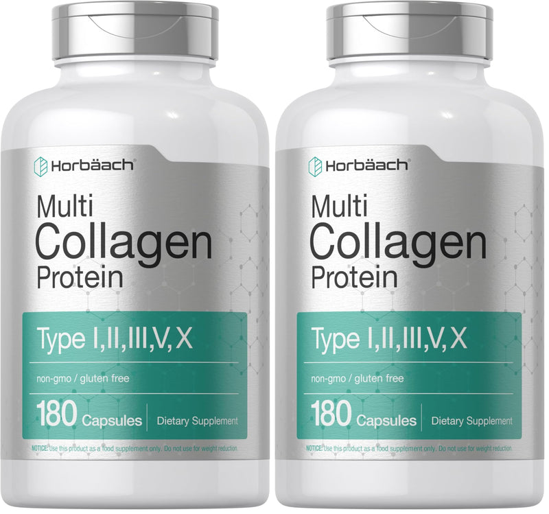 Horbäach Multi Collagen Protein 2000 mg | 180 Caps | Keto & Paleo
