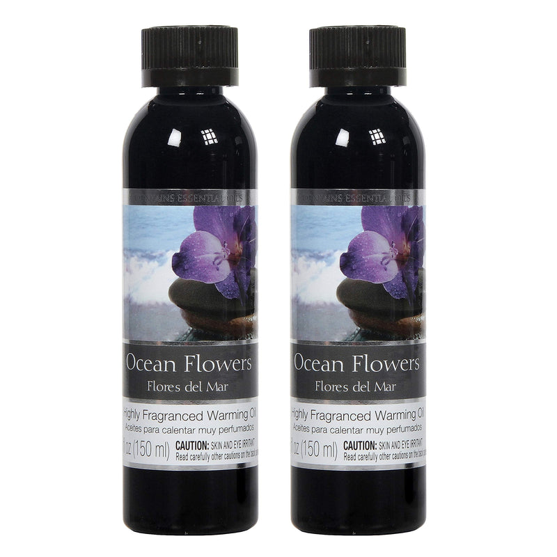 Hosley 2-Pack Ocean Flowers Fragrance Warming Oils – 5 oz each | Gift for Weddings & Spa