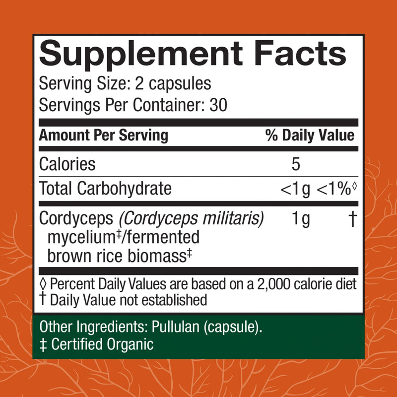 Host Defense Cordyceps Capsules – Immune & Energy Support (60 Caps)