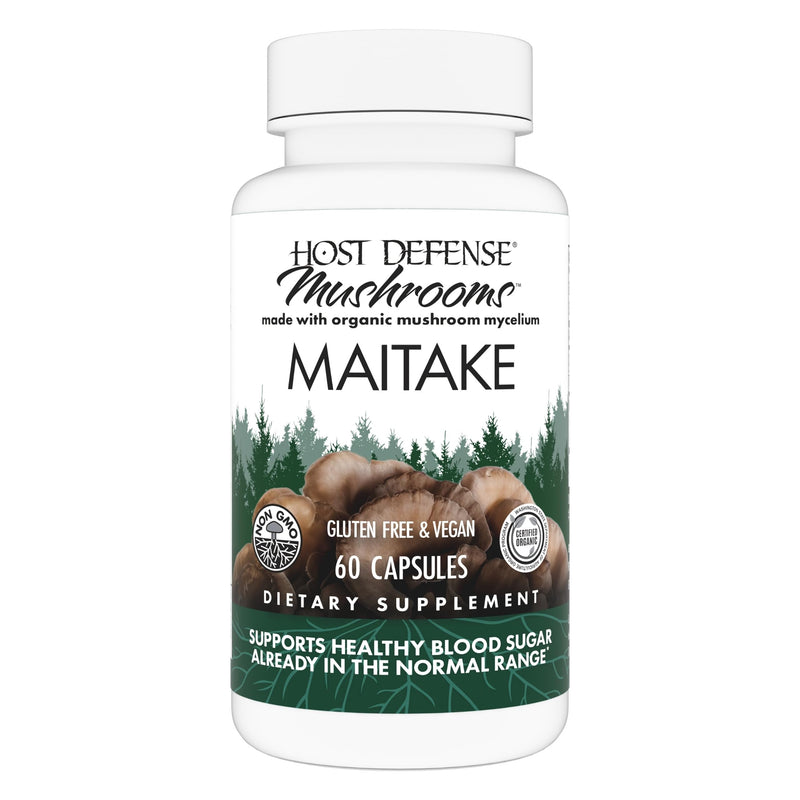 Host Defense Maitake Capsules – Immune & Cellular Health (60 Capsules, 30 Servings)