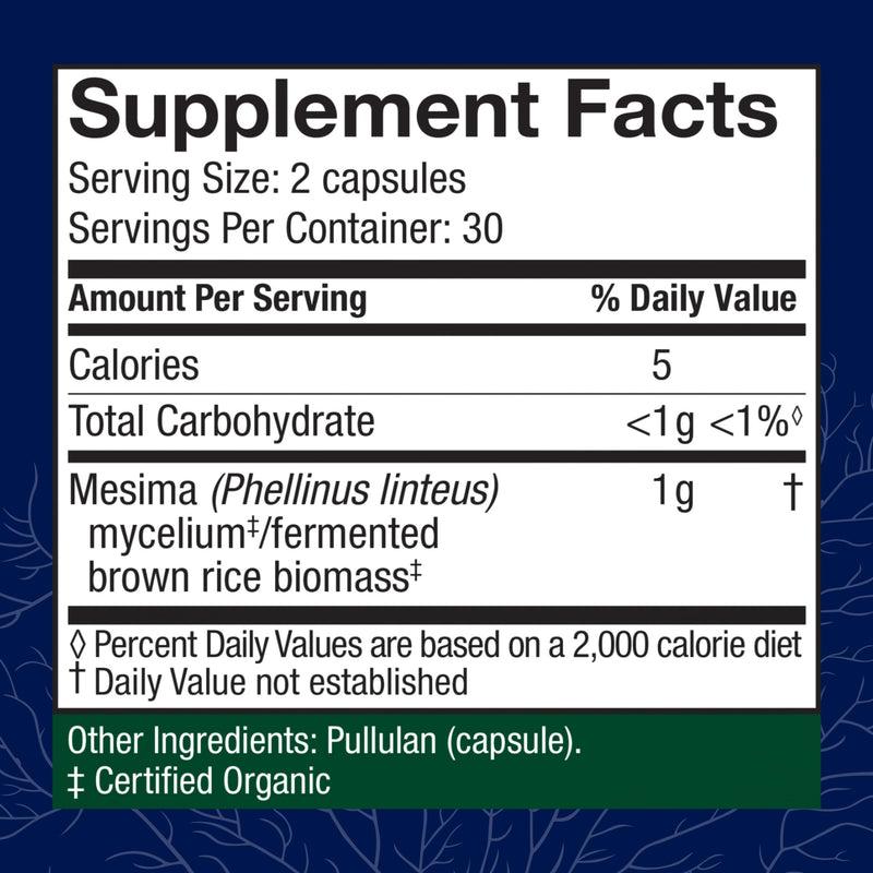 Host Defense Mesima Capsules | Immune Support & Antioxidant Mushroom Supplement - 60 Capsules