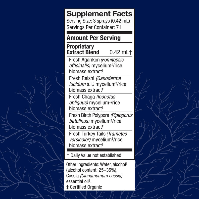 Host Defense MycoShield Throat Spray - Immune Health Support - Mushroom Supplement with Chaga, Reishi, Turkey Tail - Cinnamon Flavor - 1 fl oz (71 Servings)