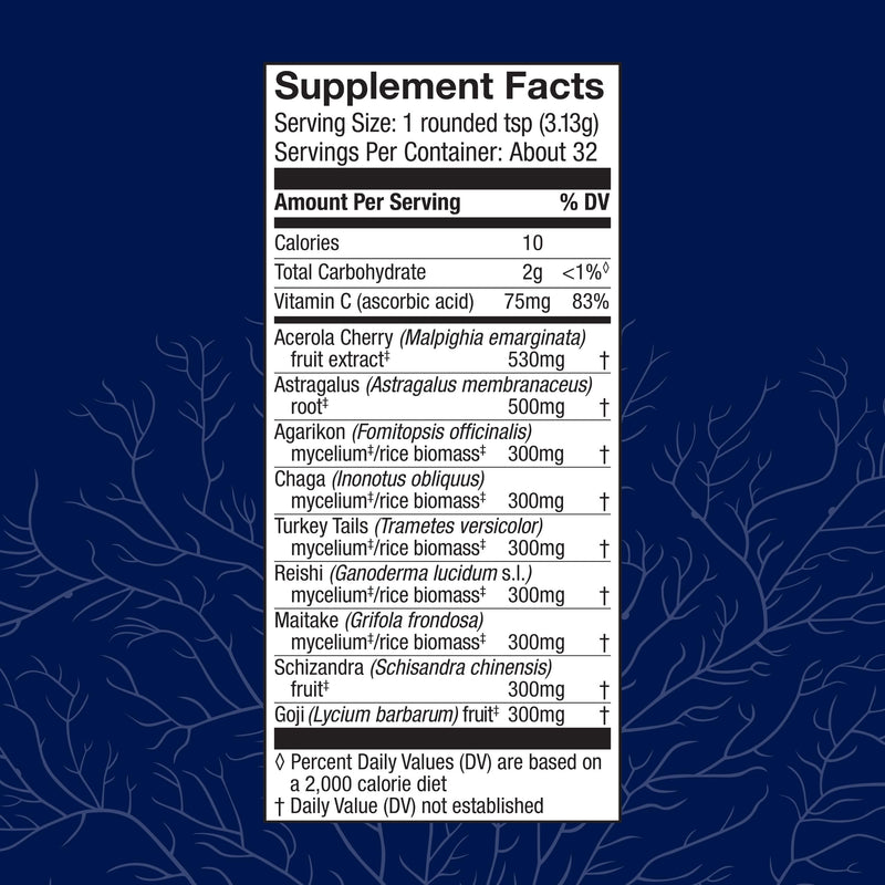 Host Defense MycoBotanicals Immune Powder – Immune & Gut Health Support (3.5 oz, 32 Servings)
