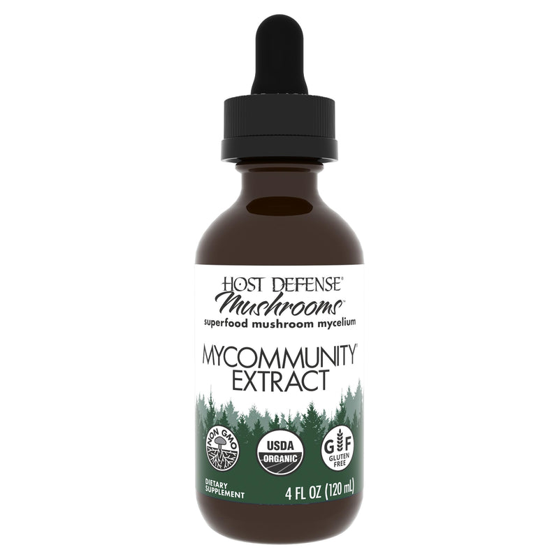 Host Defense MyCommunity Extract – 17-Species Mushroom Blend for Immune Support (4 fl oz)