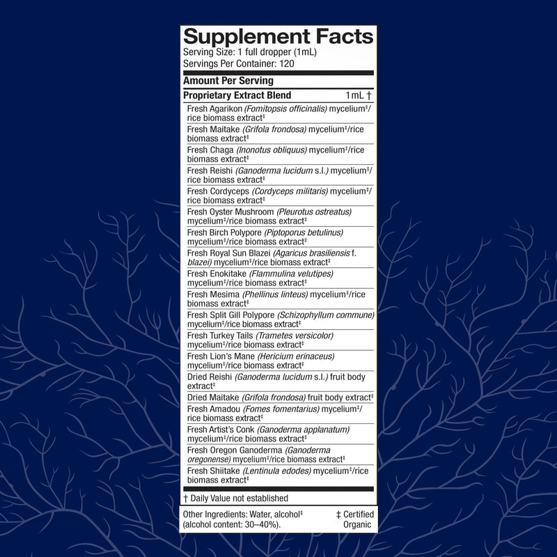 Host Defense MyCommunity Extract – 17-Species Mushroom Blend for Immune Support (4 fl oz)