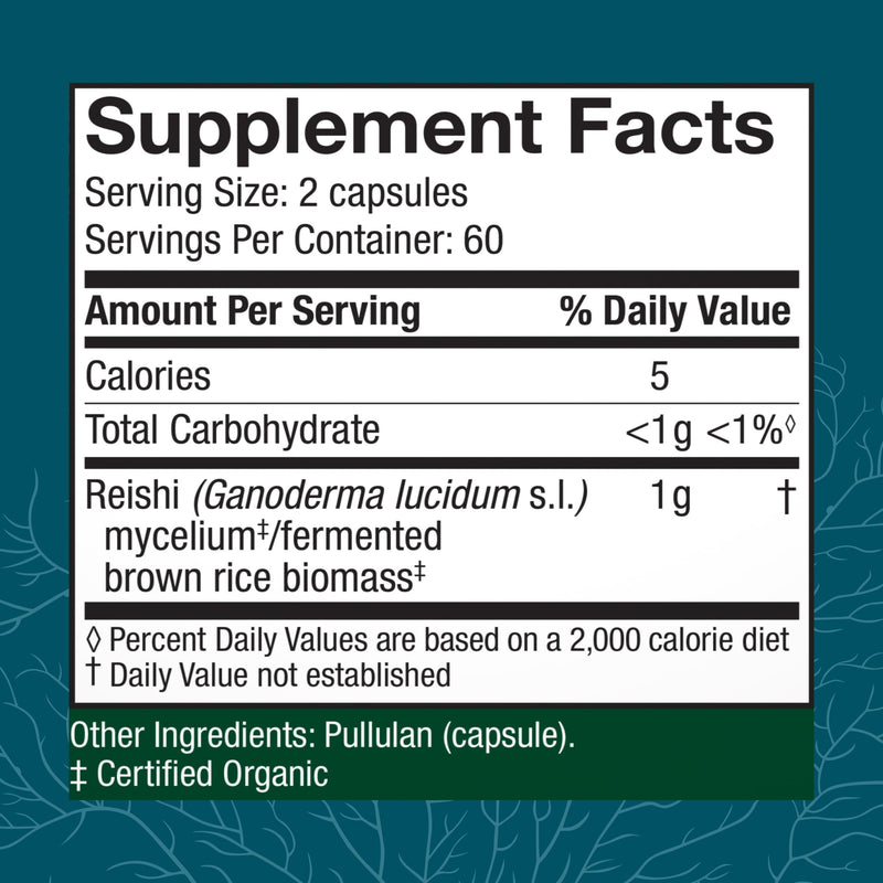 Host Defense Reishi Capsules | Immune & Heart Health Support, Energy & Vitality – 120 Capsules