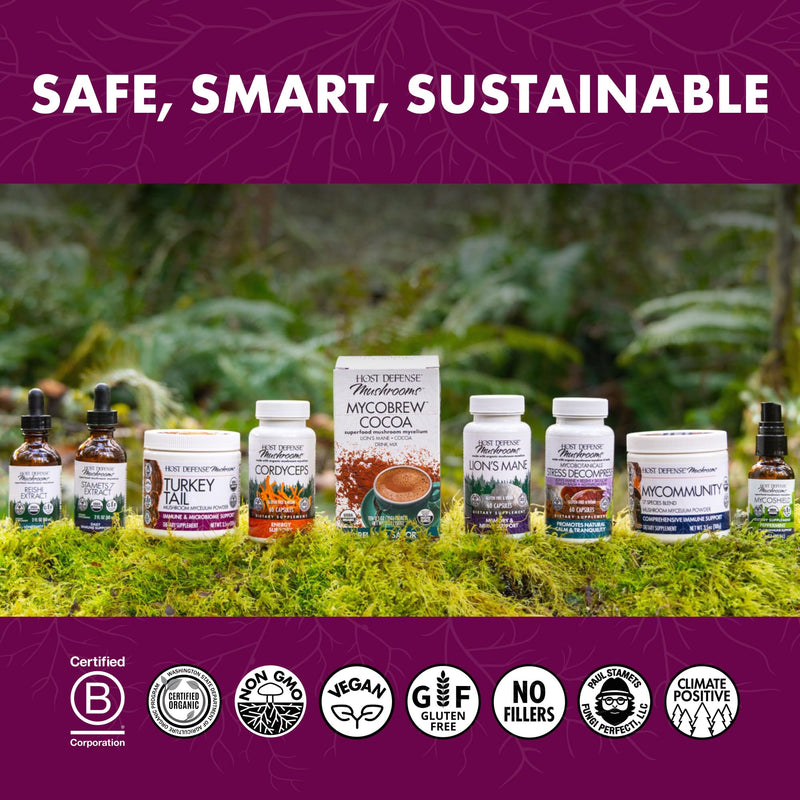 Host Defense Turkey Tail Capsules – Digestive Health & Immune Support