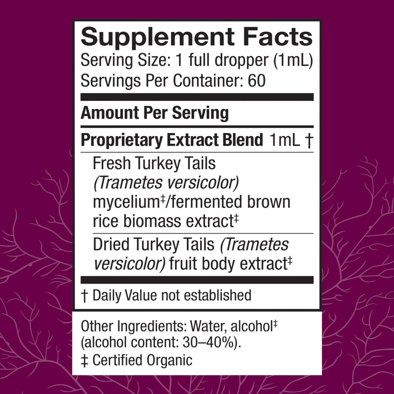 Host Defense Turkey Tail Extract – Digestive Health & Immune Support (2 oz)