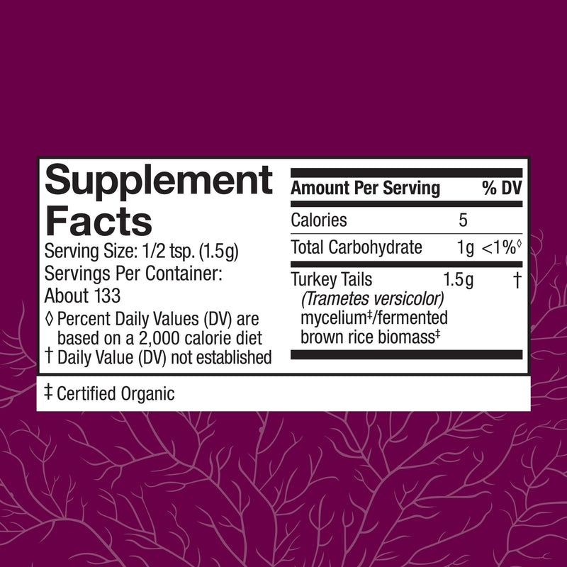 Host Defense Turkey Tail Mushroom Powder – Digestive Health and Immune Support (7 oz)