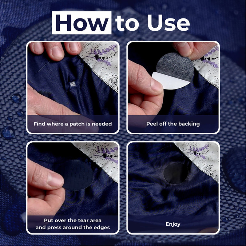 Repair Patches (30+ Colours) for Puffer Jackets, Tents, Upholstery - Stick On, Waterproof, Tear-Cold-Heat-Resistant
