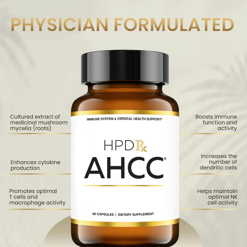 HPD Rx Premium AHCC & Shiitake Mushroom 1100 mg per Serving – Immune Support, 30-Day Supply