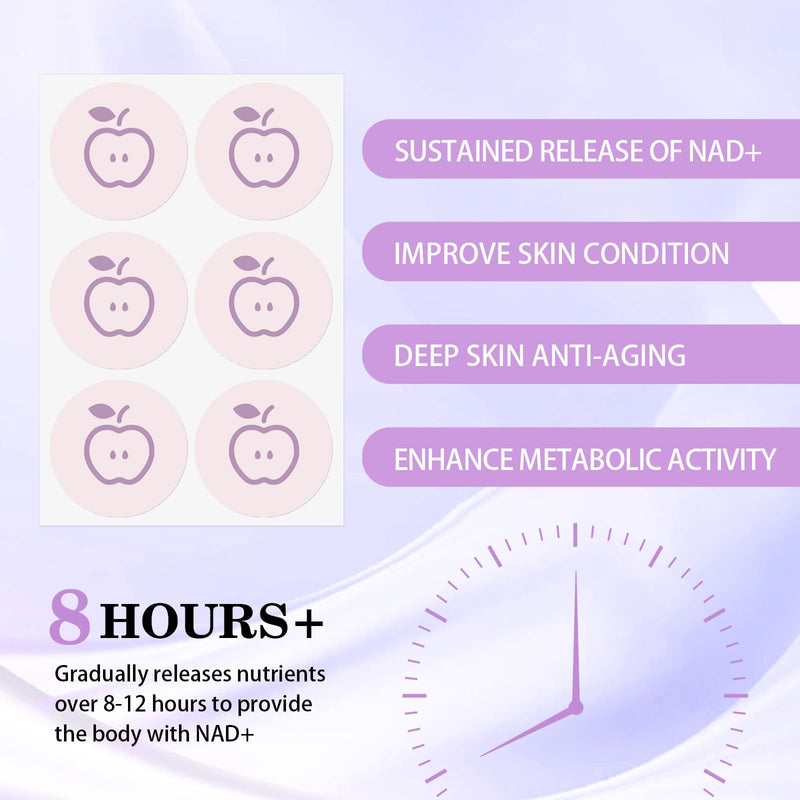 huangirl NAD+ Patches | NAD 60 Patches for Women | 8-Hr Time-Release Wellness Patch with NMNH, Resveratrol, Nicotinamide Riboside, NAC, Hyaluronic Acid, CoQ10 | Enhanced Absorption