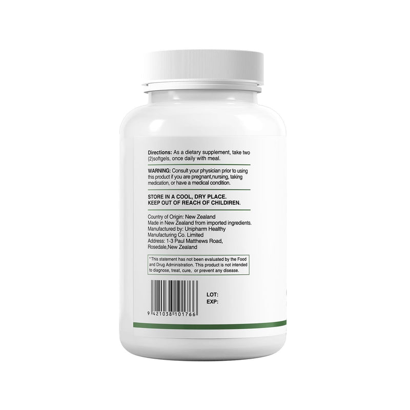HUJ Omega 3 Fish Oil 1000mg Softgels – EPA+DPA, Heart, Brain, Skin, Eyes & Cardiovascular Support | 60 Softgels
