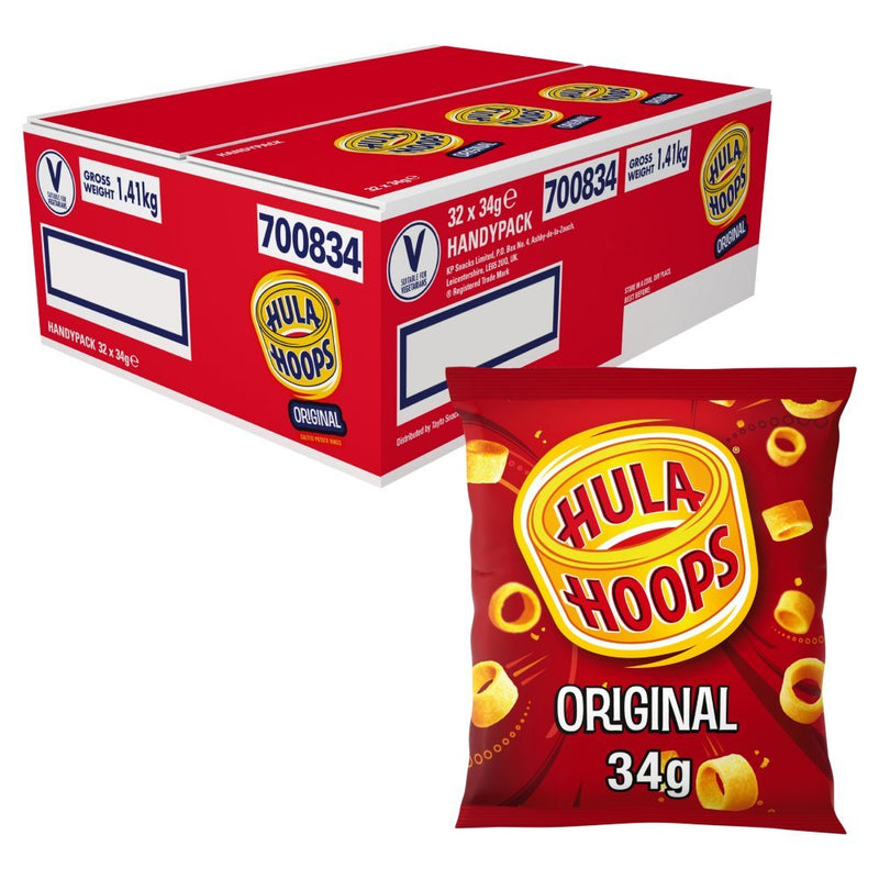 Hula Hoops Original Crisps 34g (Box of 32)
