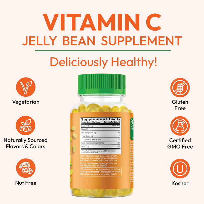 Human Beanz Vitamin C Jelly Bean Gummies for Adults – Immune Support