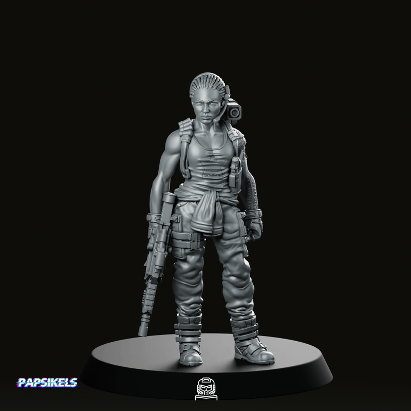 Human Colonial Marine Colonel Eula Hendricks 5 Miniature