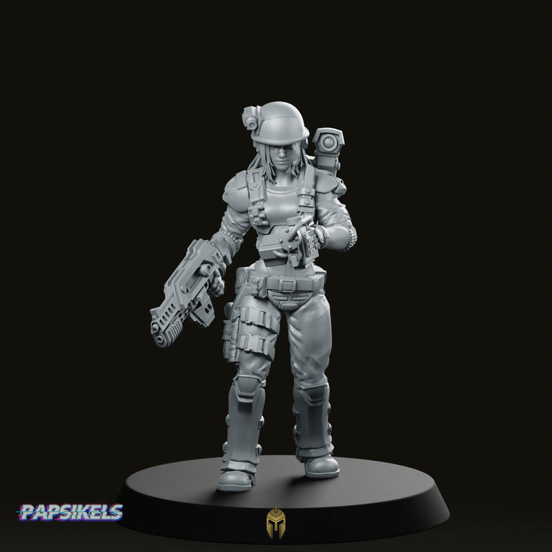 Human Colonial Marine Rika Miniature Sci-Fi Soldier Trooper