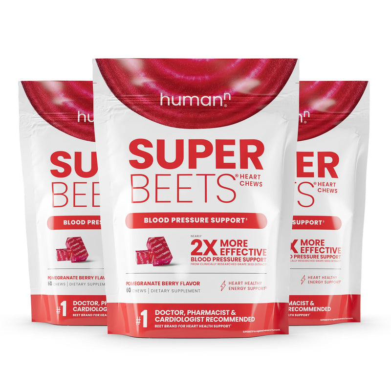 Humann SuperBeets Heart Chews – Nitric Oxide & Blood Pressure Support