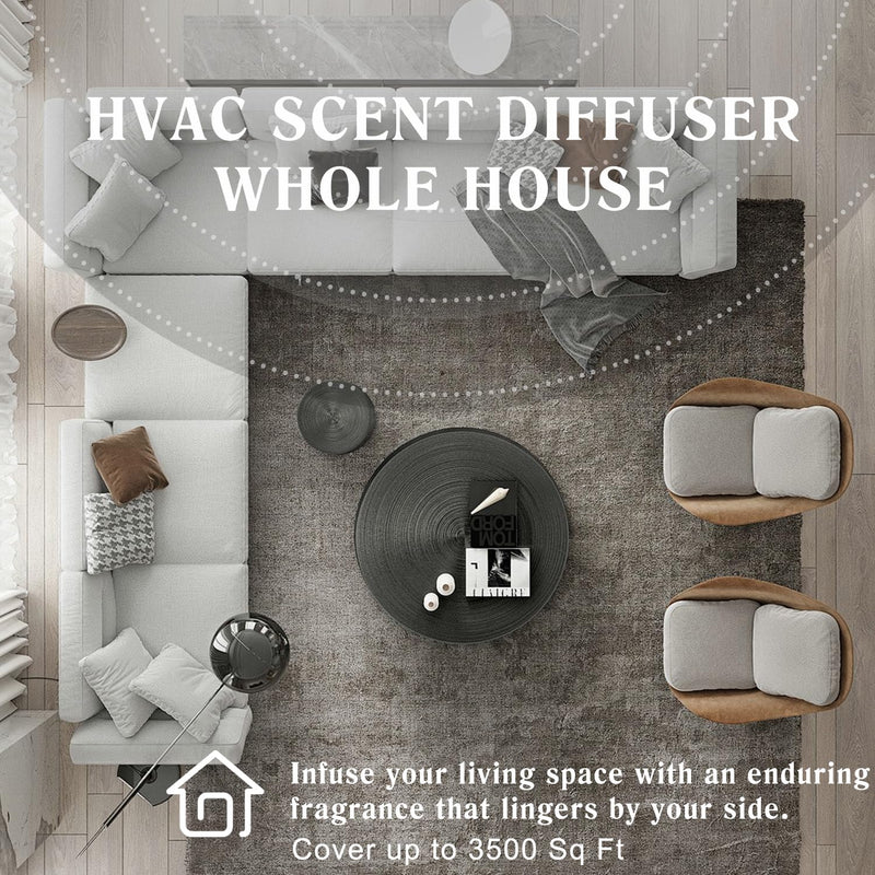 HVAC Scent Diffuser White – Covers 3,500 Sq Ft with Cold Air Diffusion