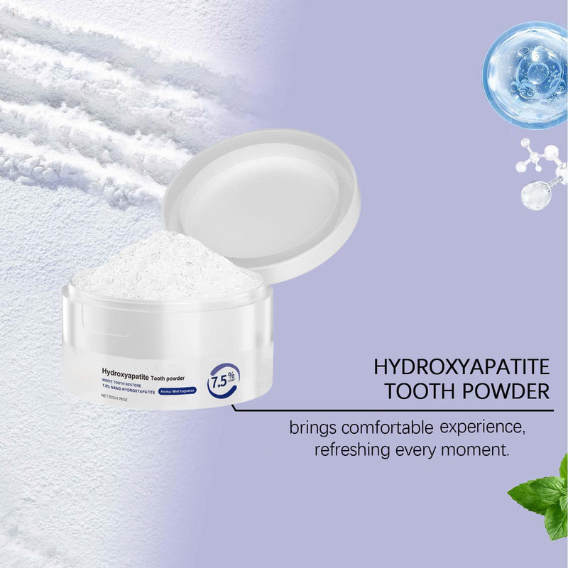 Microcrystalline Hydroxyapatite Powder | 50g Toothpaste for Stain Removal & Fresh Breath