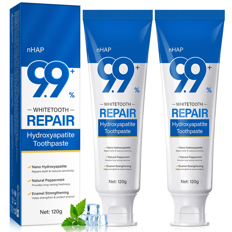 9.9% Hydroxyapatite Toothpaste 2 Pack – Enamel Protection & Fresh Breath