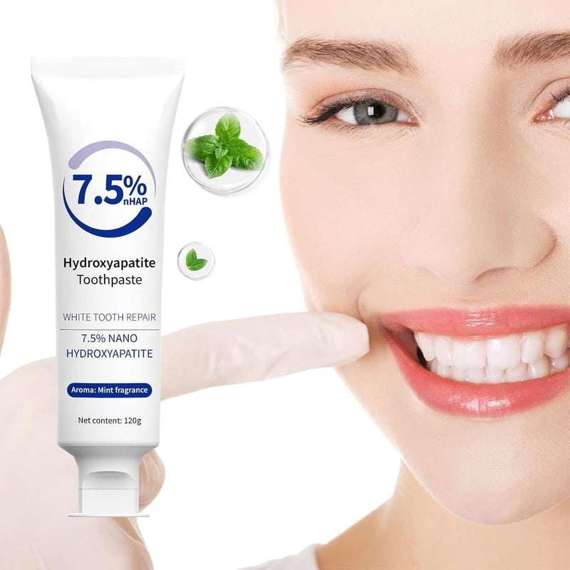7.5% Hydroxyapatite Toothpaste – Enamel Protection & Tooth Strengthening (Fluoride-Free, Gentle for Sensitive Teeth)