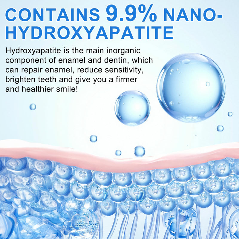 Hydroxyapatite Toothpaste 9.9% for Enamel Protection – Fluoride-Free Nano HA, Gentle Mint | Pack of 2